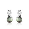 Boucles d'oreilles argent 925 perles de culture de Tahiti