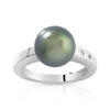 Bague argent 925 perle de culture de Tahiti diamant