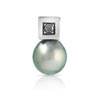 Pendentif argent 925 perle de culture de Tahiti zirconia