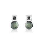Boucles d'oreilles argent 925 perles de Tahiti zirconia