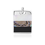 Pendentif argent 925 nacre onyx
