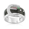 Bague argent 925 nacre zirconia