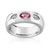 Bague argent topaze rose diamants
