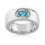 Bague argent topaze bleue diamants
