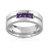 Bague argent 925 améthyste diamant