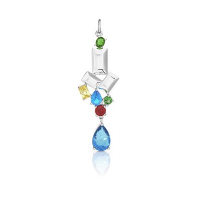Pendentif argent 925 zirconia