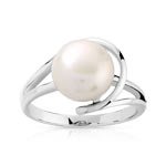 Bague argent 925 perle de culture de Chine