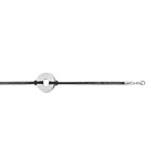 Bracelet argent 925 cordon coton noir