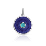 Pendentif argent 925 lapis lazuli pierre imitation