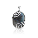 Pendentif argent 925 labradorite
