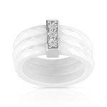 Bague argent 925 c&eacute;ramique diamant