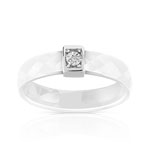 Bague argent 925 c&eacute;ramique diamant