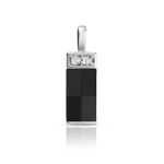 Pendentif argent 925 c&eacute;ramique diamant