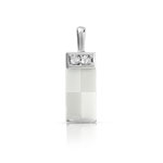 Pendentif argent 925 c&eacute;ramique diamant