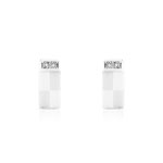 Boucles d&rsquo;oreilles argent 925 c&eacute;ramique diamant