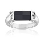 Bague argent 925 c&eacute;ramique diamant