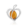 Pendentif argent 925 ambre