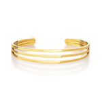 Bracelet jonc plaqu&eacute; or