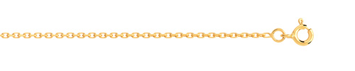 Chaine maille for&ccedil;at plaqu&eacute; or 55 cm