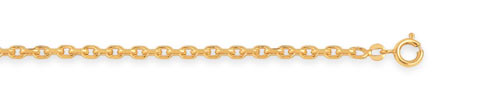 Chaine maille for&ccedil;at plaqu&eacute; or 45 cm