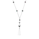 Sautoir acier nacre