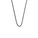 Collier acier caoutchouc noir