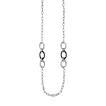 Collier acier onyx