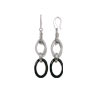 Boucles d'oreilles acier onyx