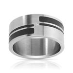 Bague acier zirconia