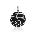 Pendentif acier résine