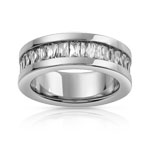 Bague acier zirconia