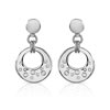 Boucles d'oreilles acier pierre imitation