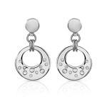 Boucles d&rsquo;oreilles acier pierre imitation
