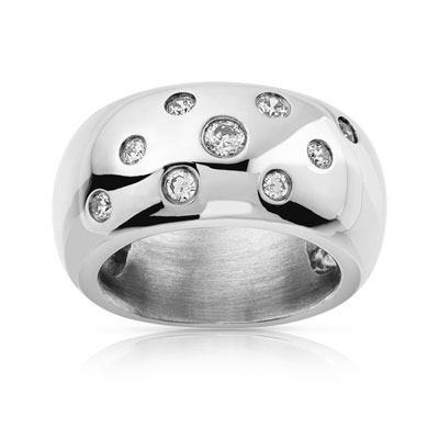 Bague acier zirconia