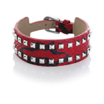 Bracelet cuir acier 17 &agrave; 20 cm