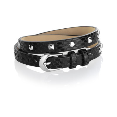 Bracelet cuir acier 17 à 19 cm