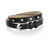 Bracelet cuir acier 17 &agrave; 19 cm