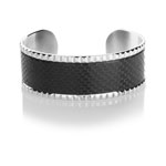 Bracelet acier cuir 65 mm