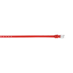Bracelet cuir rouge acier