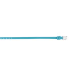 Bracelet cuir bleu acier