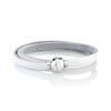 Bracelet cordon cuir et acier