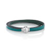Bracelet cordon cuir et acier