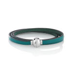 Bracelet cordon cuir et acier