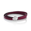 Bracelet cordon cuir et acier