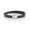 Bracelet cordon cuir et acier