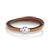 Bracelet cordon cuir et acier