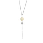 Collier acier nacre