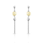 Boucles d&rsquo;oreilles acier nacre