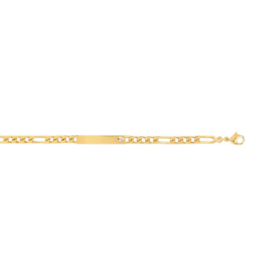 Gourmette plaqué or personnalisable zirconia