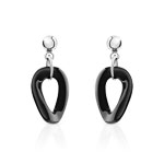 Boucles d&rsquo;oreilles acier c&eacute;ramique